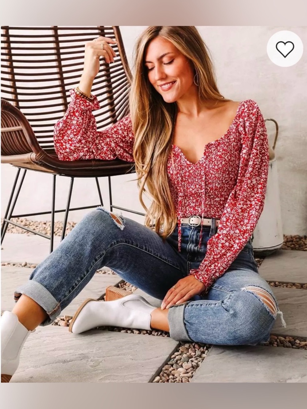 Willow & Root | Smocked Floral Top